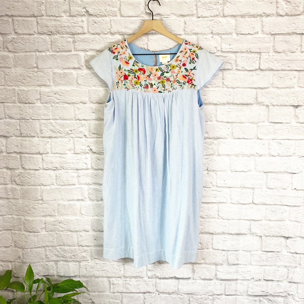 Anthropologie Maeve Chrissy Embroidered Dress